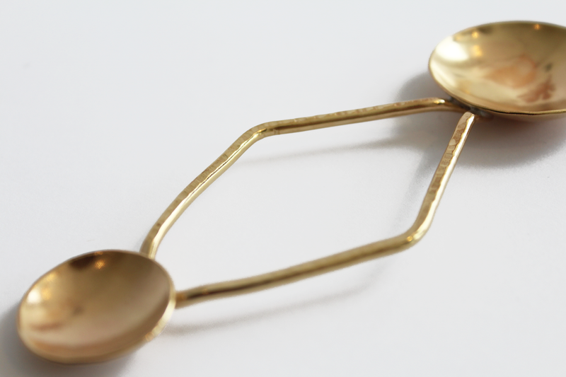 Double Brass Spoon