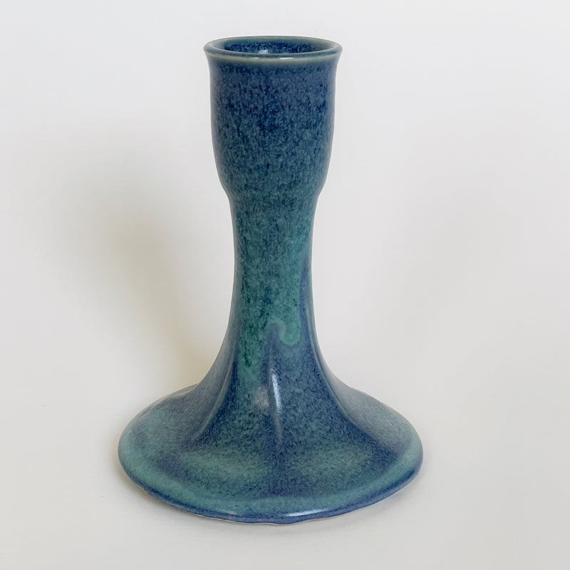 Vintage Blue Ceramic Candle Holder